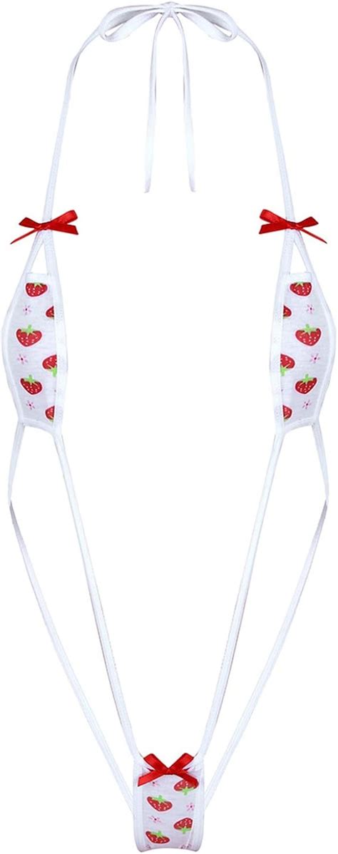 micro monokini|Amazon.com: FEESHOW Women Strawberry Micro Monokini .